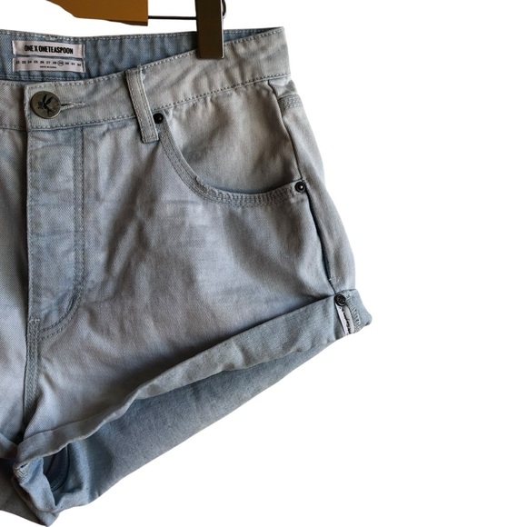 One Teaspoon Low Waist Bandit Shorts Blue Space Size 29 - Picture 7 of 16